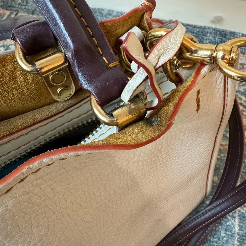 Coach Rogue 25 ivory cream 1941 glovetanned pebbled leather 20315 - Picture 5 of 15